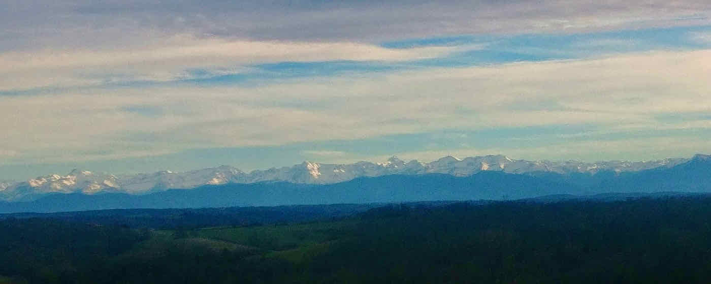 Les hautes Pyrénées vues du Gers